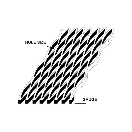 075 Hole X 13 Carbon Steel Expanded A36Standard, 24 X 24